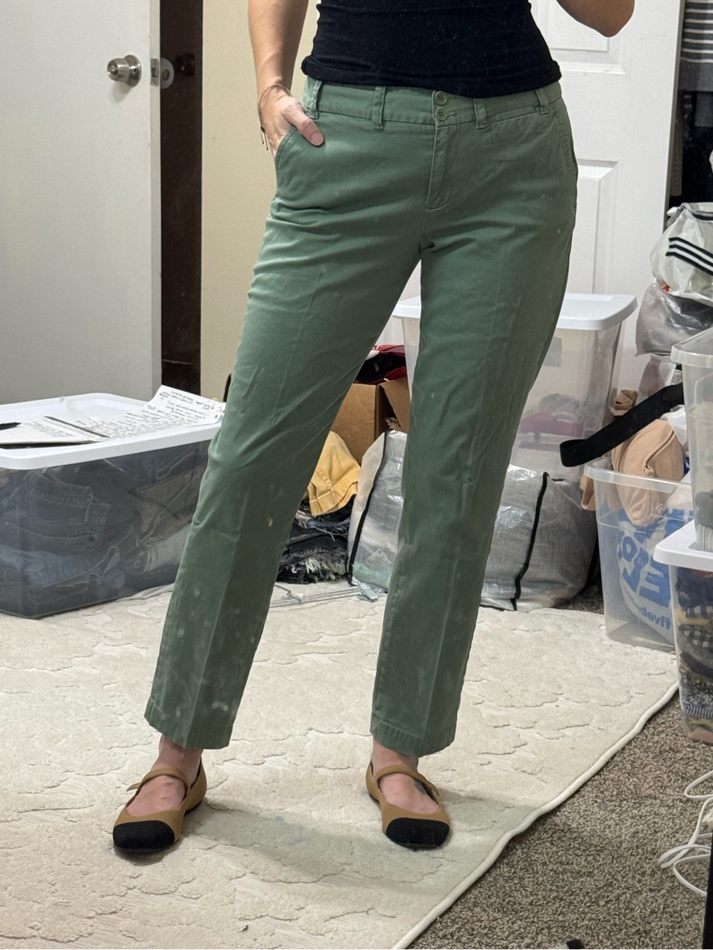 Talbots signature sage green pencil ankle pants, size 4